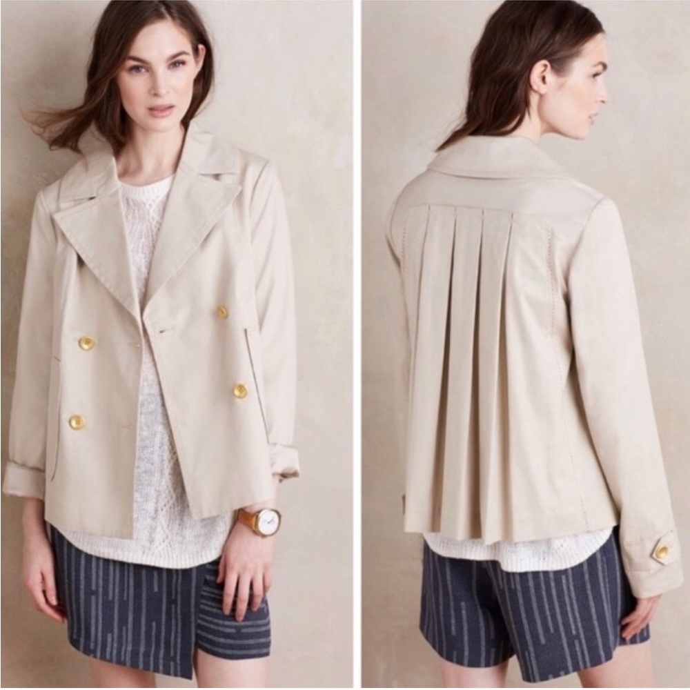 Anthropologie Cartonnier Double-Breasted Peacoat
